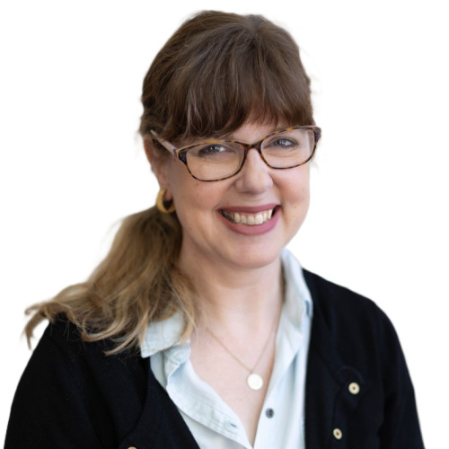 A photo of Stefanie Mahon wearing glasses and smiling